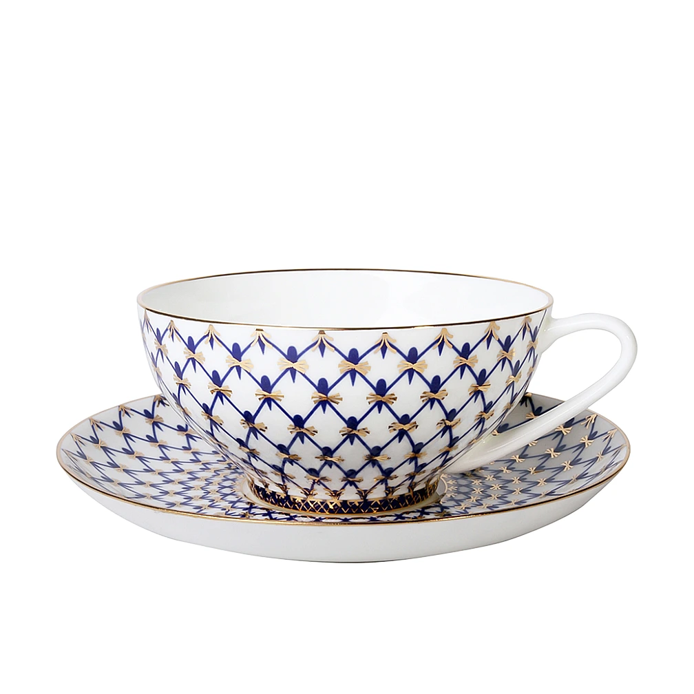 Чайная пара Кобальтовая сетка, 300 мл от Императорский фарфоровый завод