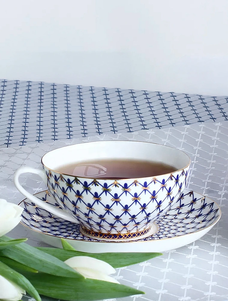Чайная пара Кобальтовая сетка, 300 мл от Императорский фарфоровый завод