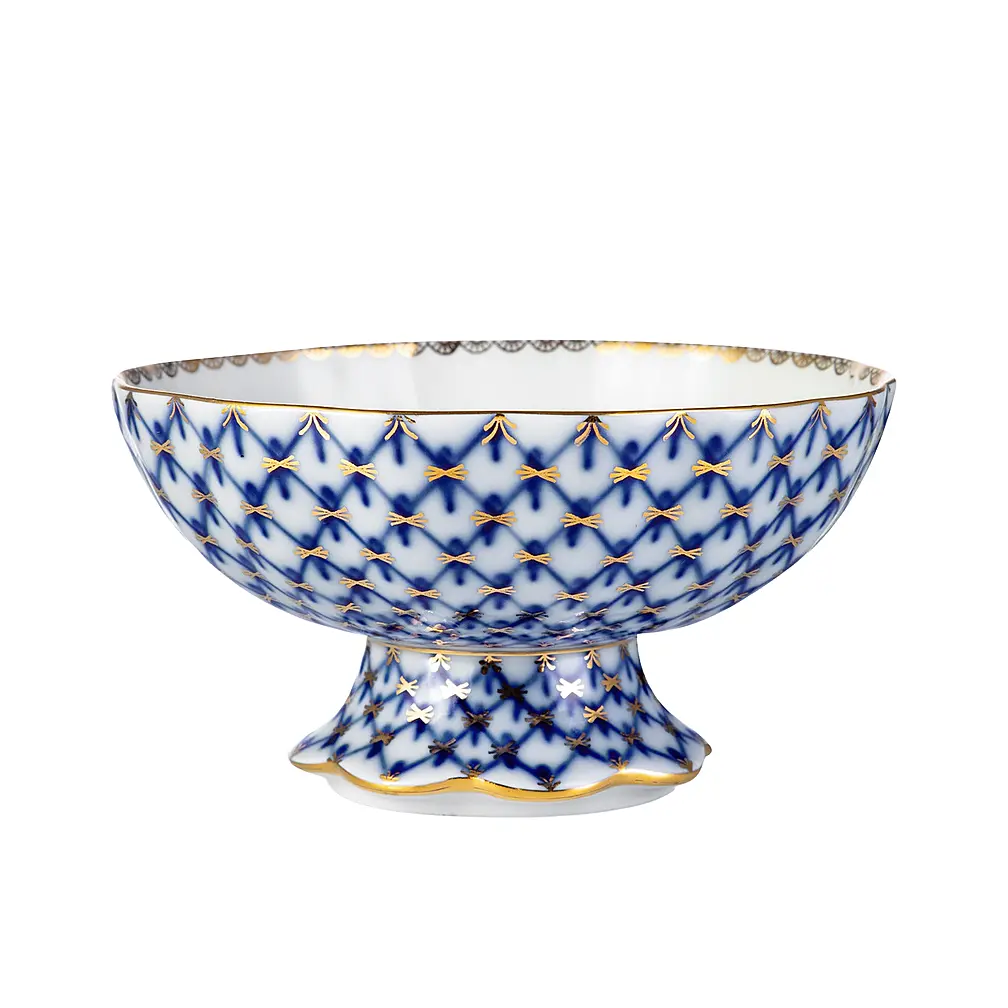 Конфетница Кобальтовая сетка, 13,5x7 см от Императорский фарфоровый завод