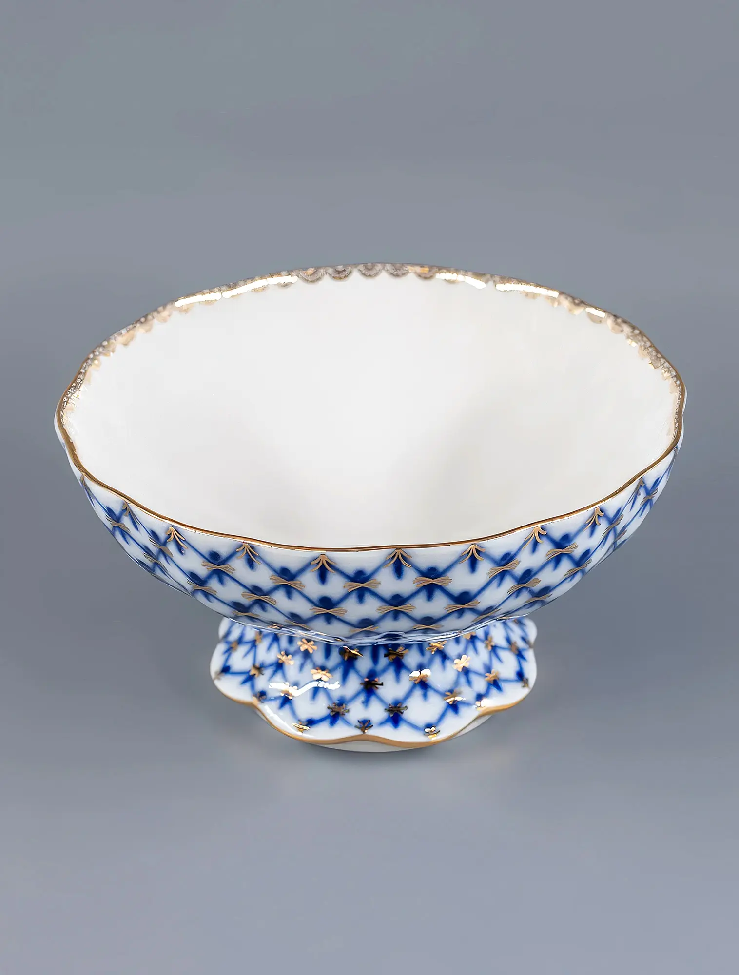 Конфетница Кобальтовая сетка, 13,5x7 см