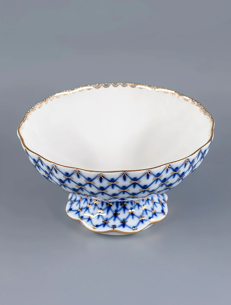 Конфетница Кобальтовая сетка, 13,5x7 см от Императорский фарфоровый завод