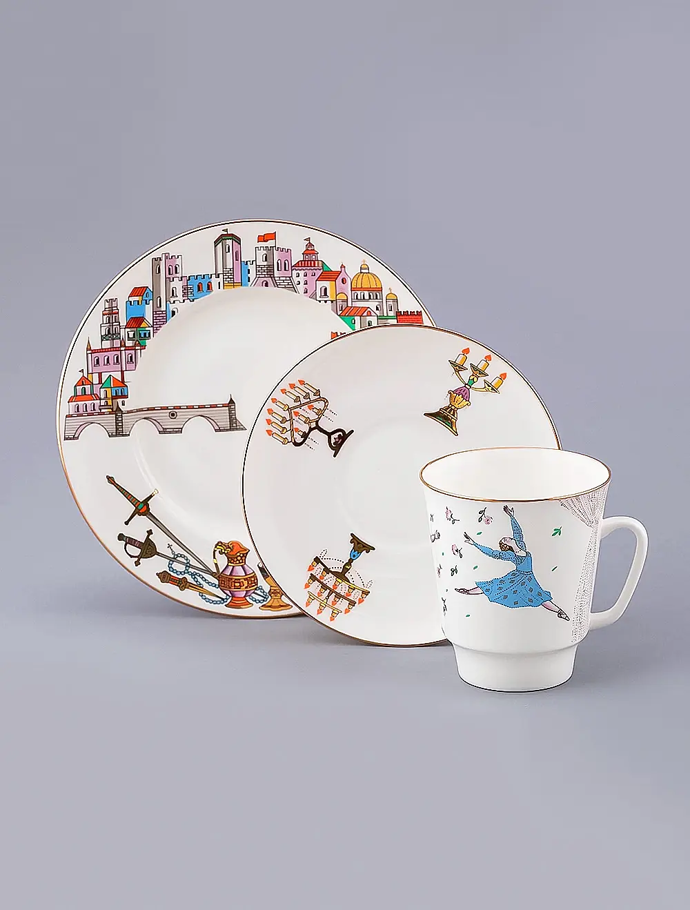 Чайный набор из 3 предметов Ромео и Джульетта