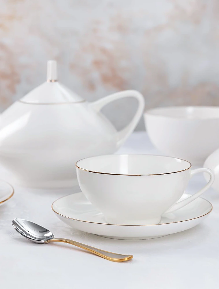 Чайная пара Золотая лента, 300 мл от Императорский фарфоровый завод