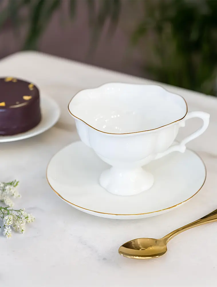 Чайная пара Золотая лента, 220 мл от Императорский фарфоровый завод