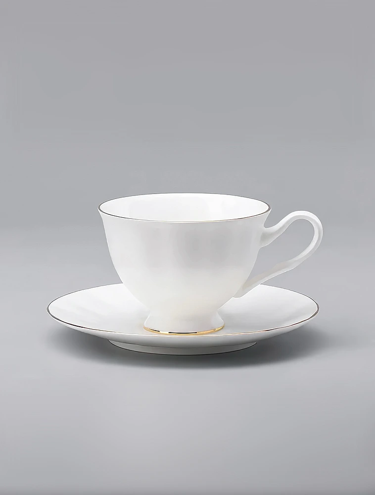 Чайная пара Золотая лента, 220 мл от Императорский фарфоровый завод