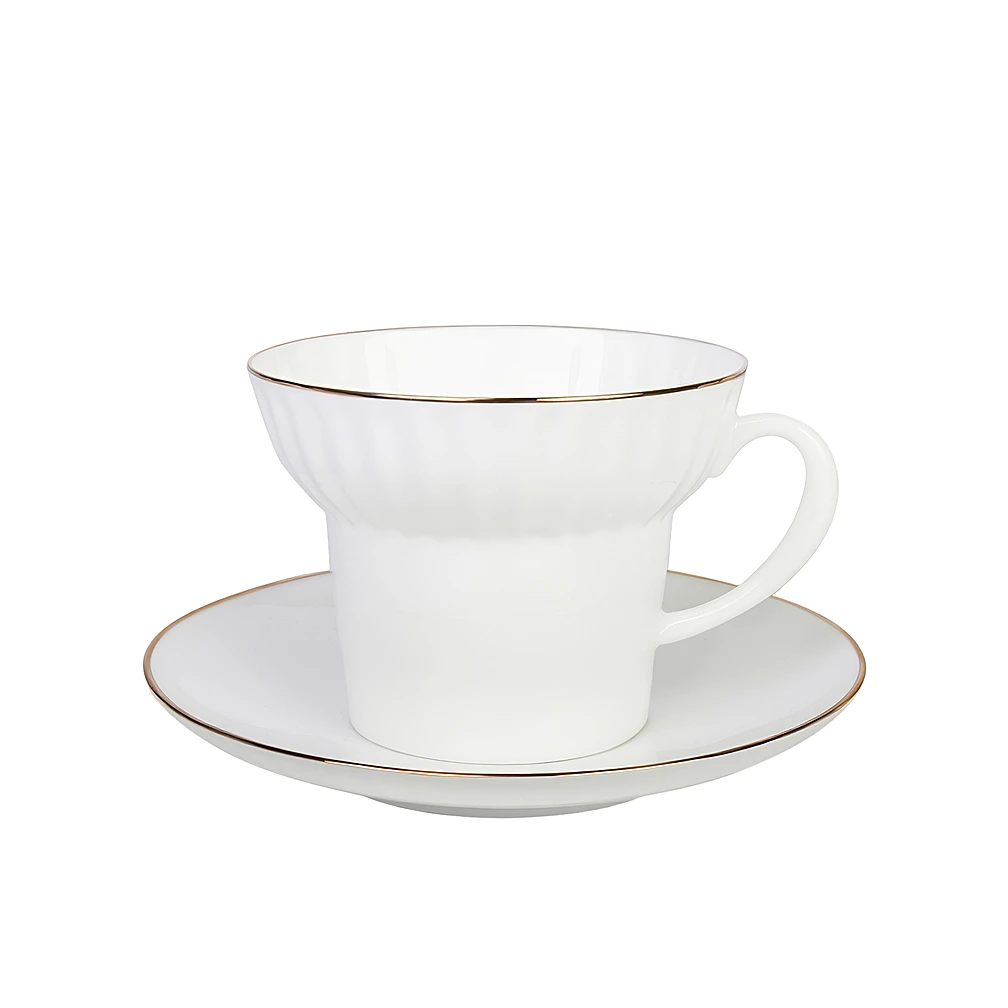 Кофейная пара Золотой кантик, 155 мл от Императорский фарфоровый завод