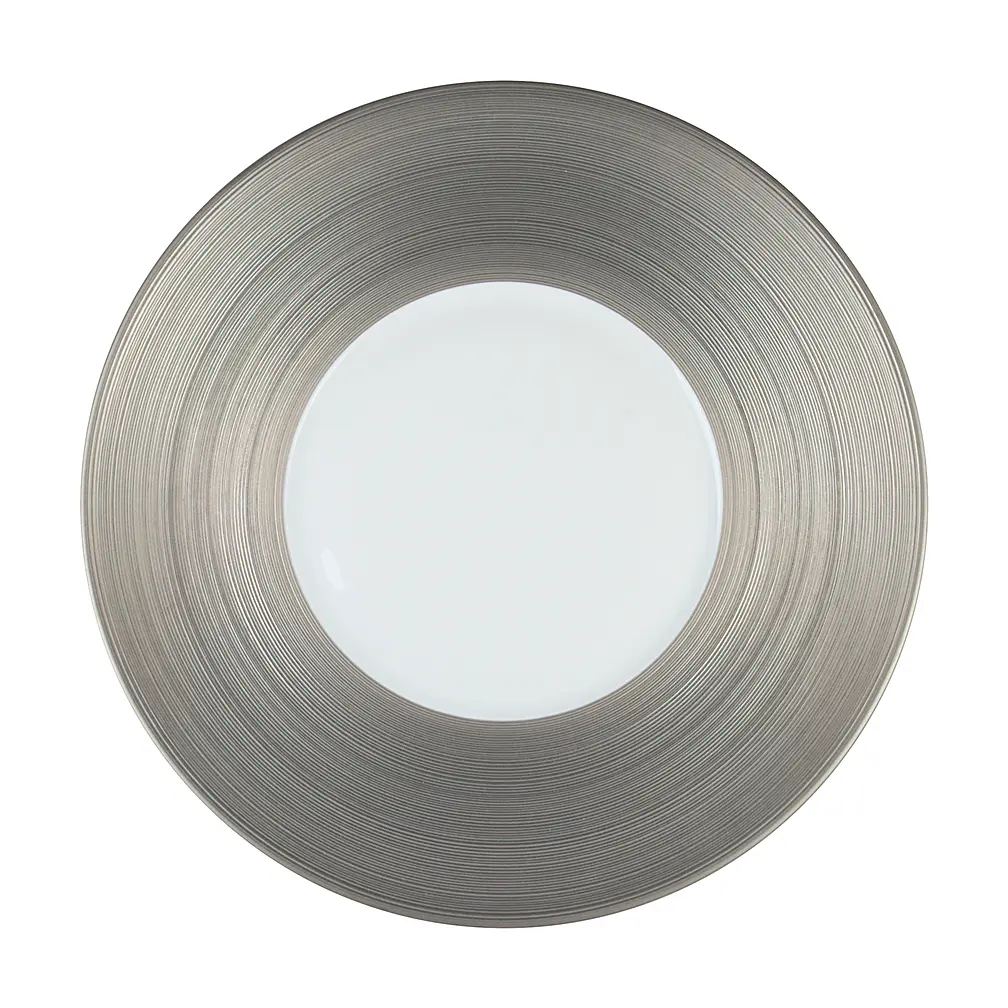 Закусочная тарелка Hemisphere Satin White, 21 см от J.L.Coquet