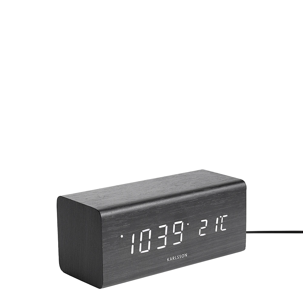 Настольные часы-будильник с термометром Block, 16х7 см от Karlsson