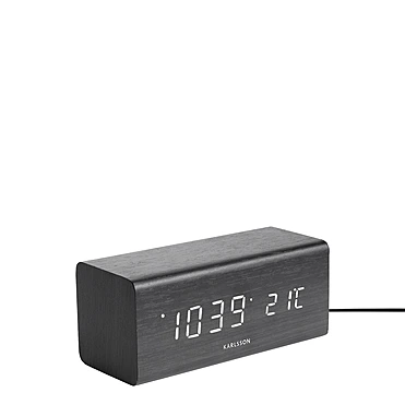 Настольные часы-будильник с термометром Block, 16х7 см