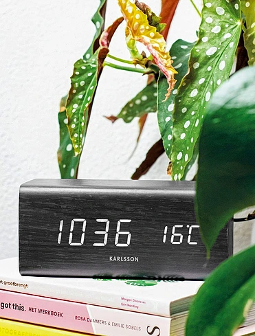 Настольные часы-будильник с термометром Block, 16х7 см