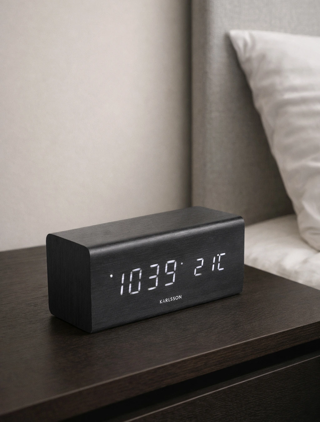 Настольные часы-будильник с термометром Block, 16х7 см