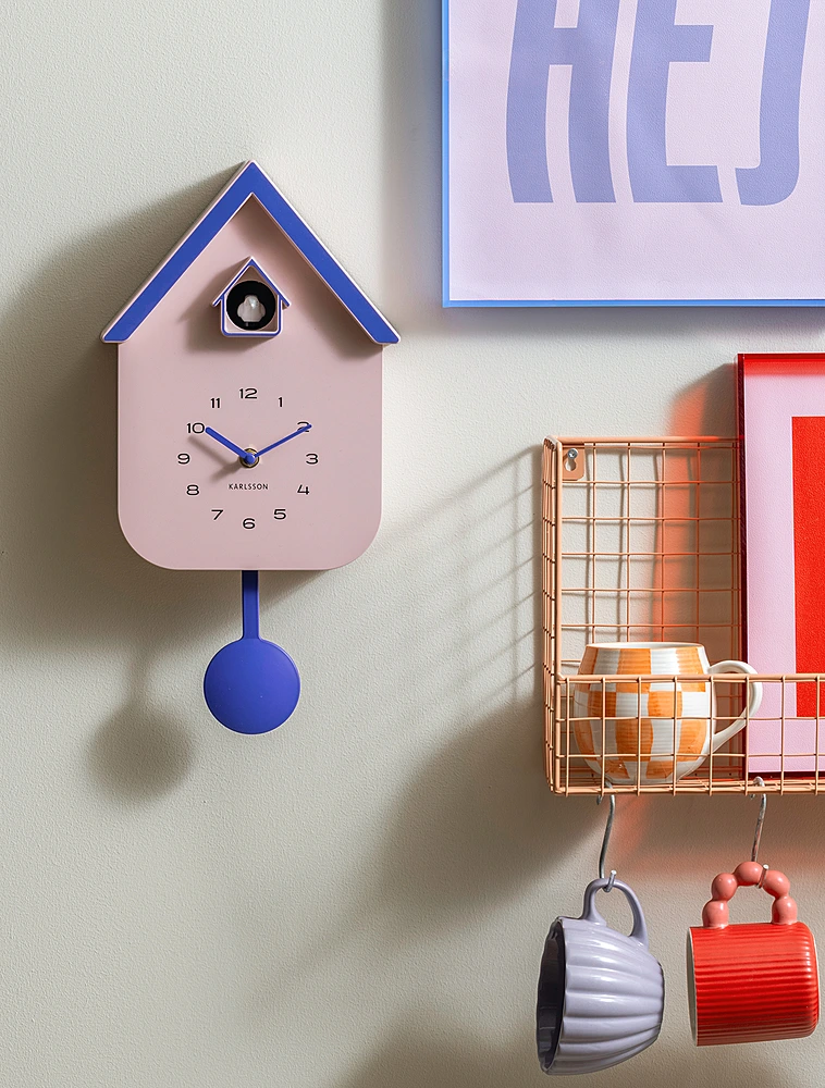 Настенные часы с кукушкой и маятником Dupla Color Cuckoo, 21,5х41,5 см от Karlsson