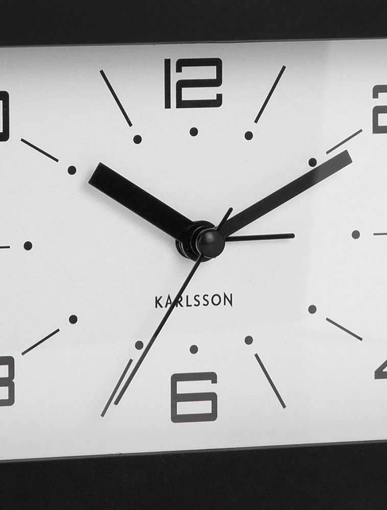 Настольные часы-будильник Lujo Rectangle, 20х11 см от Karlsson