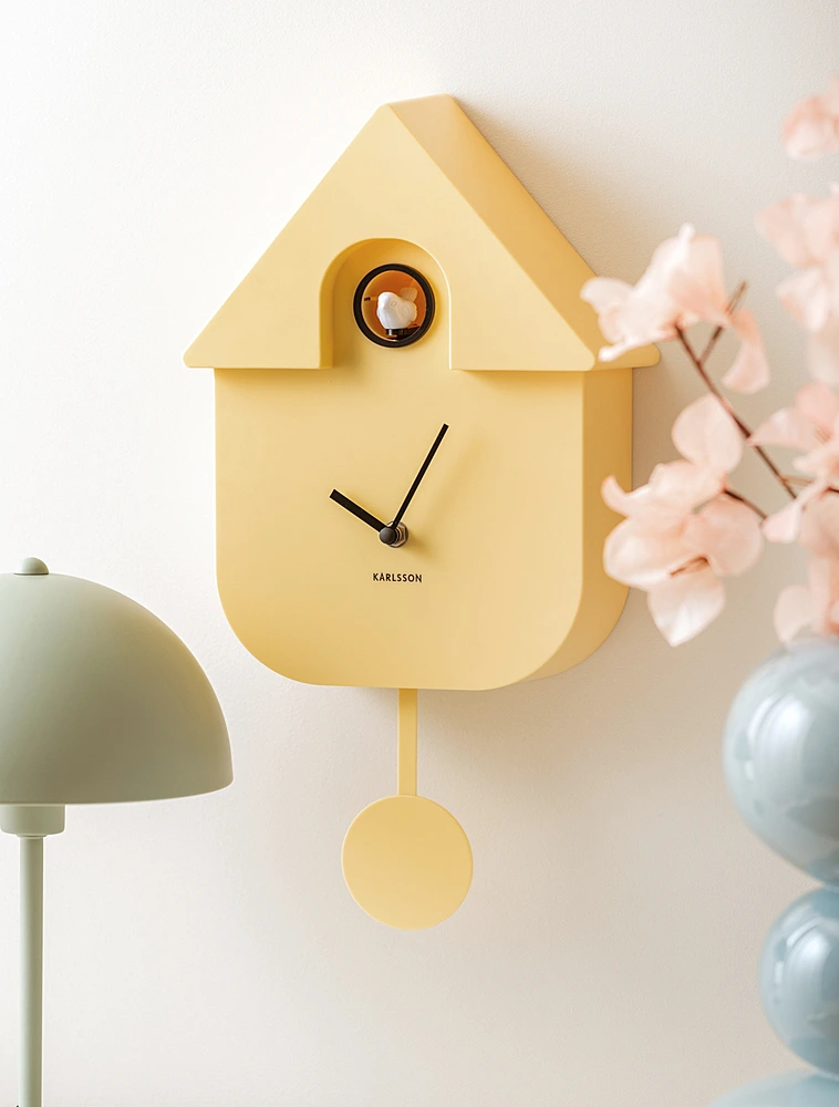 Настенные часы с кукушкой и маятником Modern Cuckoo, 21,5х41 см от Karlsson