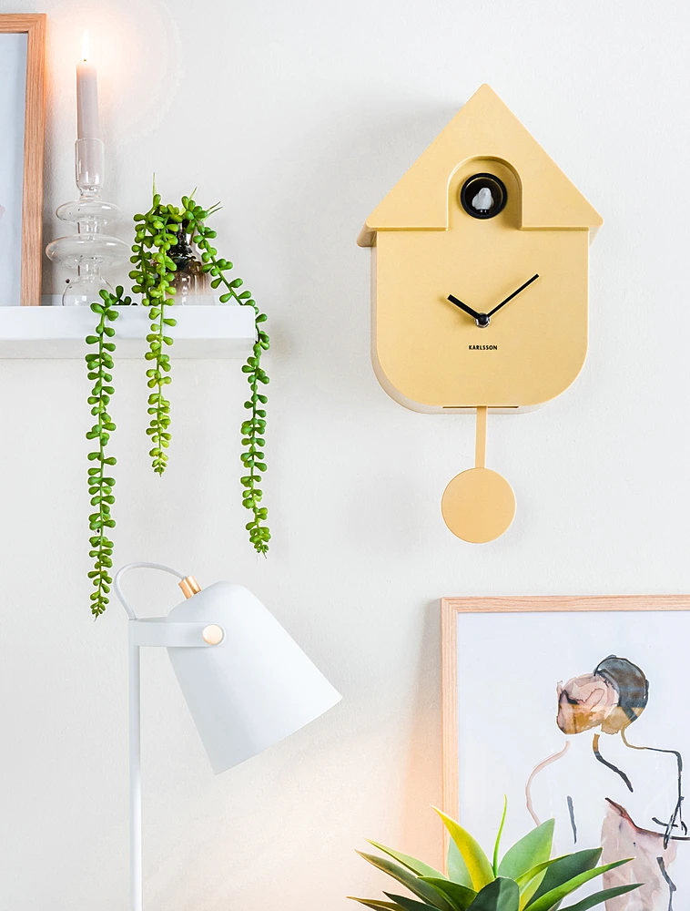 Настенные часы с кукушкой и маятником Modern Cuckoo, 21,5х41 см от Karlsson