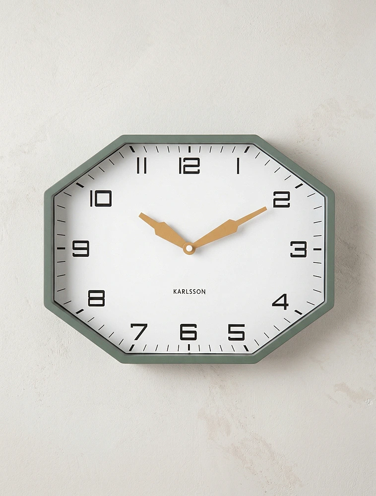 Настенные часы Modern Factory Octagon, 32х26 см от Karlsson