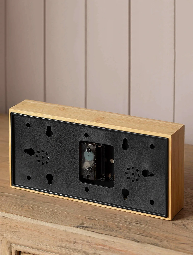 Настольные часы-будильник с гигрометром и термометром Neat, 26х13 см от Karlsson