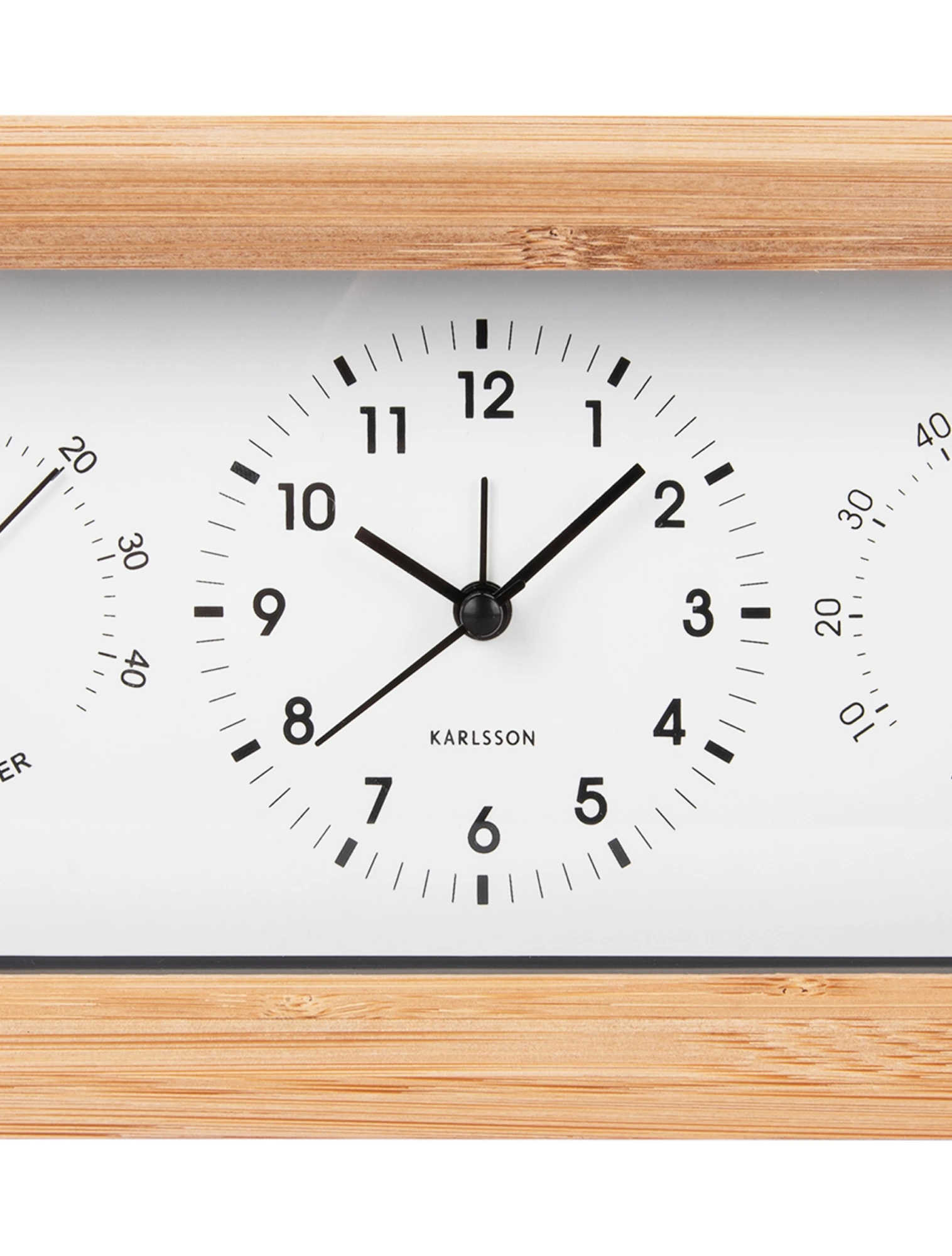 Настольные часы-будильник с гигрометром и термометром Neat, 26х13 см