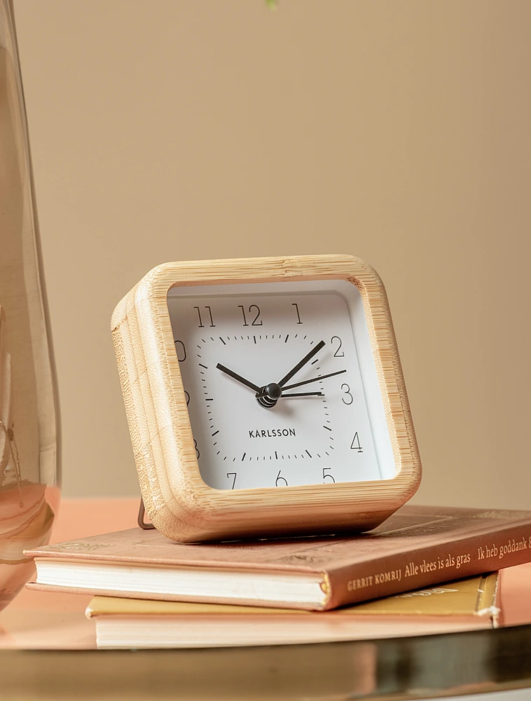 Настольные часы-будильник Neat, 9х9 см от Karlsson