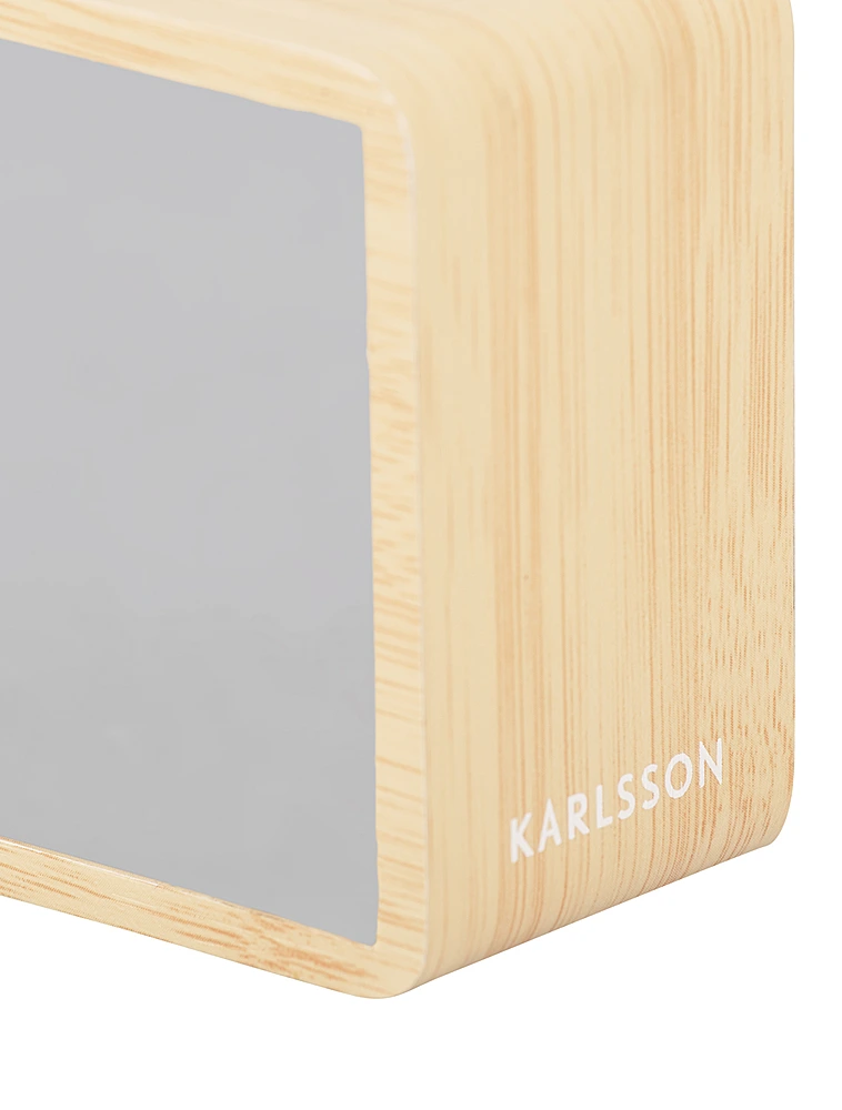 Настольные часы-будильник с термометром Silver Mirror, 15х7 см от Karlsson