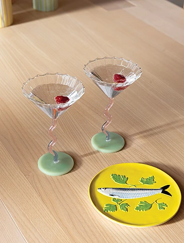 Набор из 2 бокалов для шампанского и мартини Curve, 150 мл