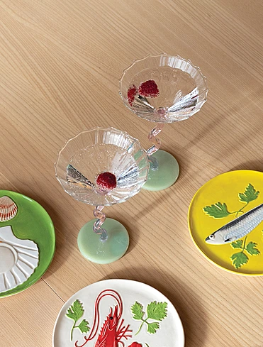 Набор из 2 бокалов для шампанского и мартини Curve, 150 мл