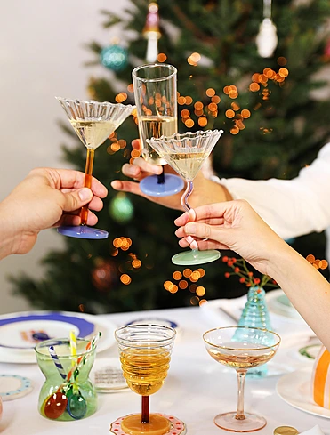 Набор из 2 бокалов для шампанского и мартини Curve, 150 мл