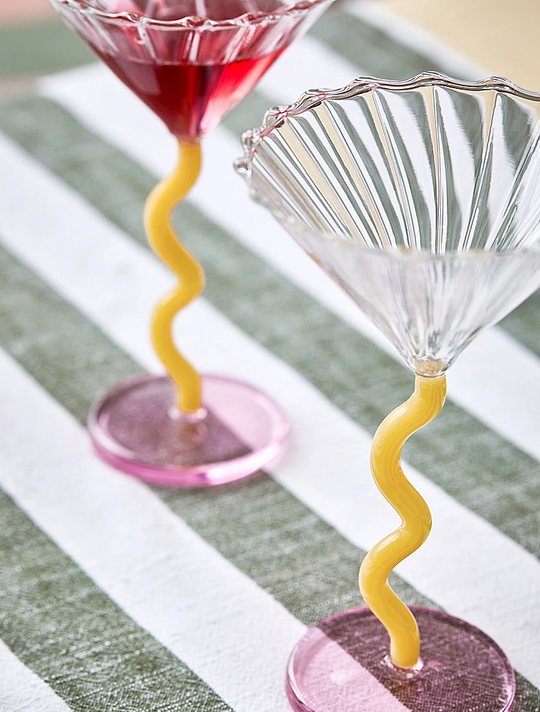 Набор из 2 бокалов для шампанского и мартини Curve, 150 мл от &Klevering