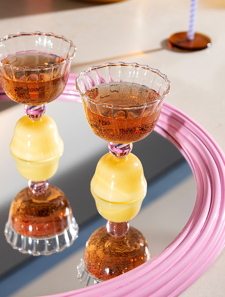 Набор из 2 бокалов для воды Curve Caramel, 200 мл от &Klevering