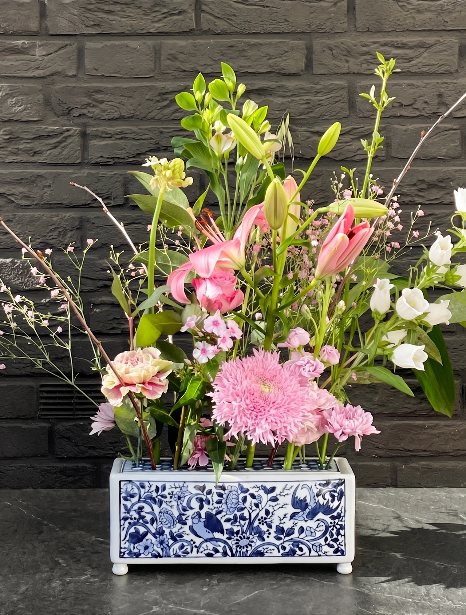 Ваза Delftware, 29x12 см