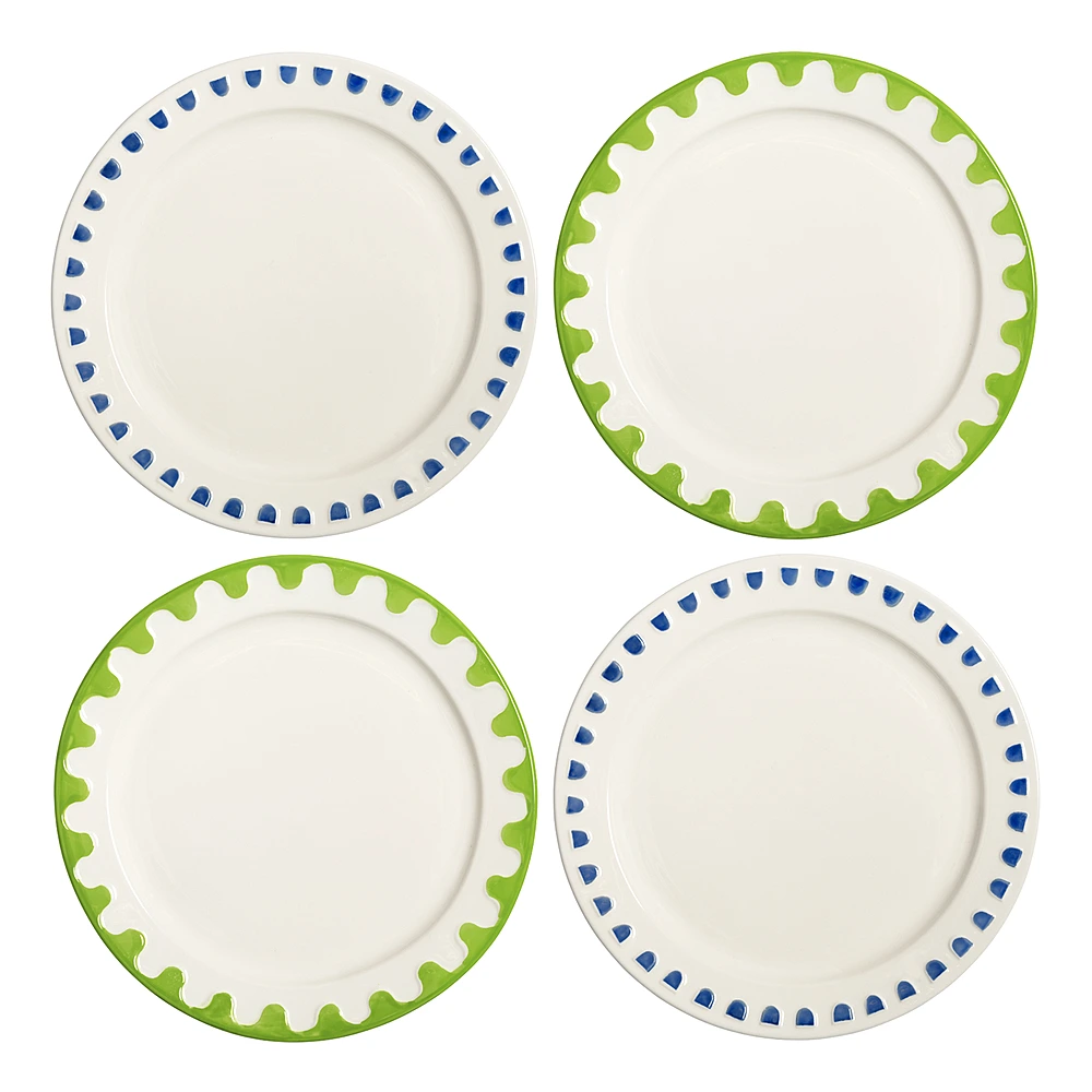 Набор из 4 закусочных тарелок Folk, 22,5 см от &Klevering