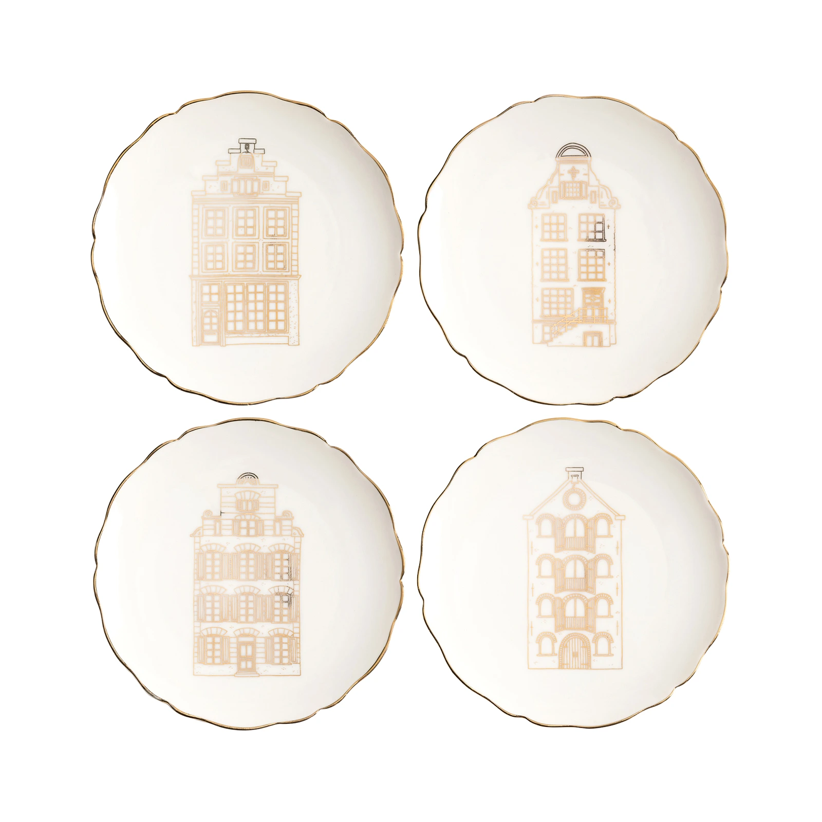 Набор из 4 мини-тарелок House, 13 см