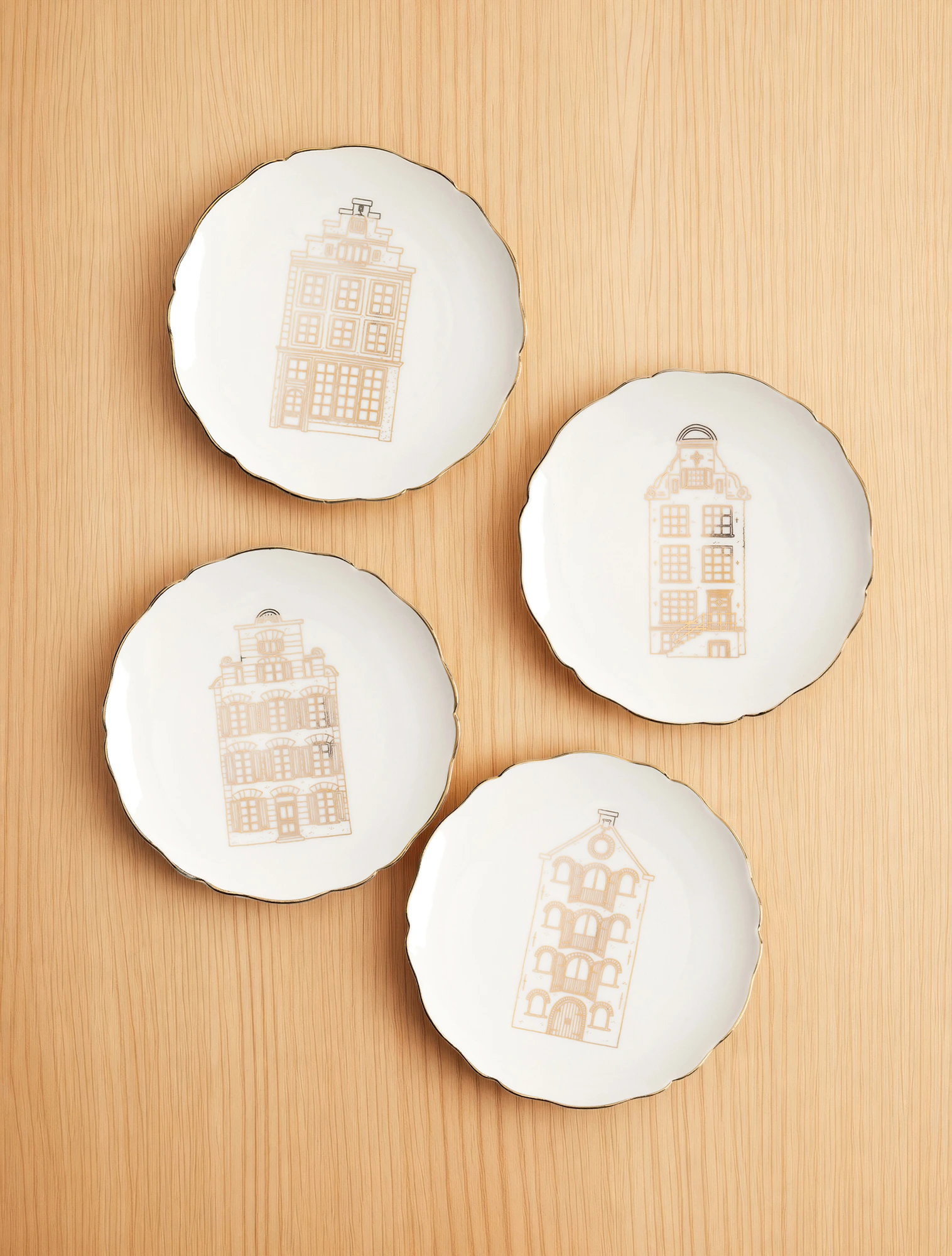 Набор из 4 мини-тарелок House, 13 см