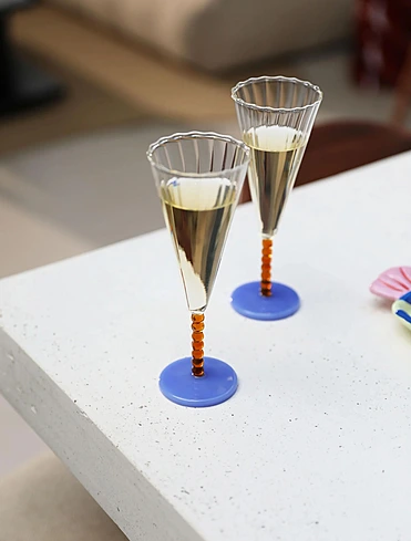 Набор из 2 бокалов для шампанского Perle, 180 мл