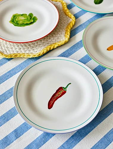 Набор из 4 закусочных тарелок Vegetable, 21 см