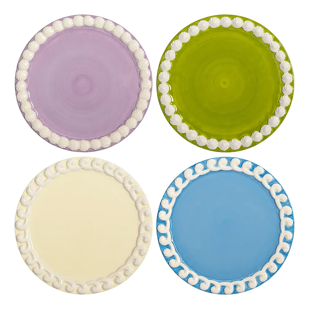 Набор из 4 пирожковых тарелок Whip, 17 см от &Klevering