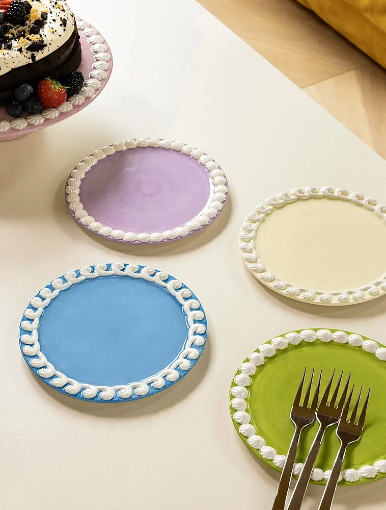 Набор из 4 пирожковых тарелок Whip, 17 см от &Klevering