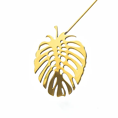 Набор из 2 декоративных листьев Brass, 37,5 см