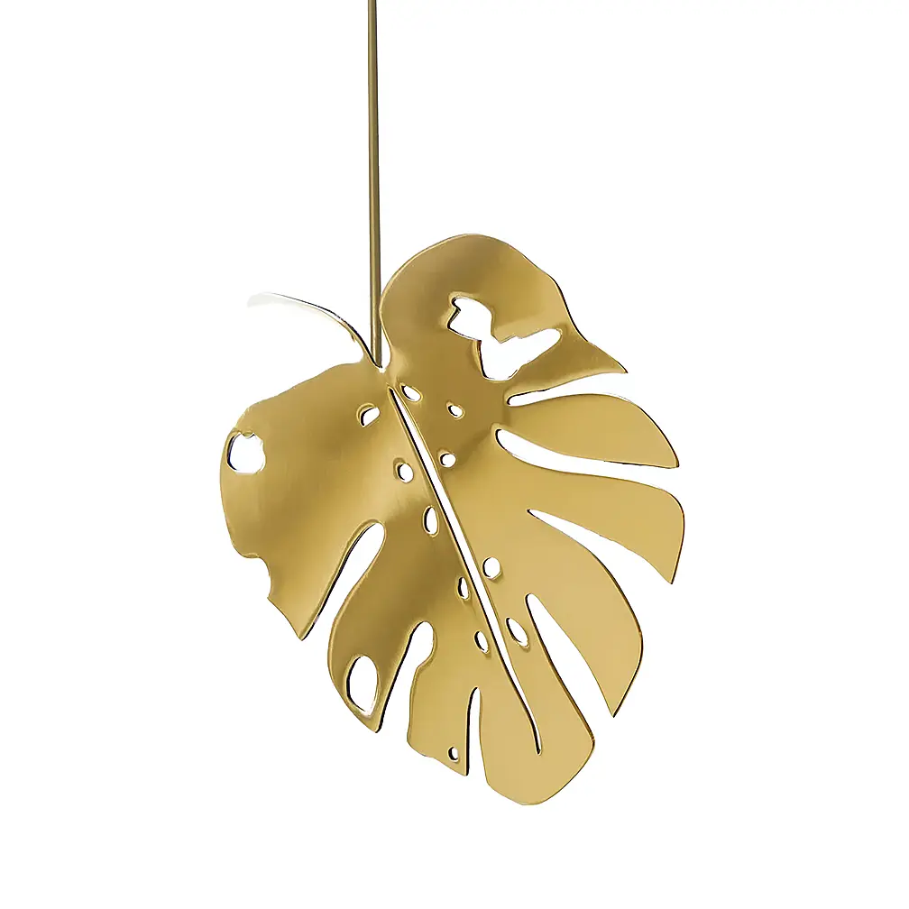 Набор из 2 декоративных листьев Brass, 35,5 см от Klong