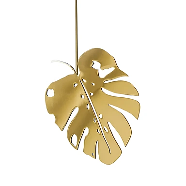 Набор из 2 декоративных листьев Brass, 35,5 см