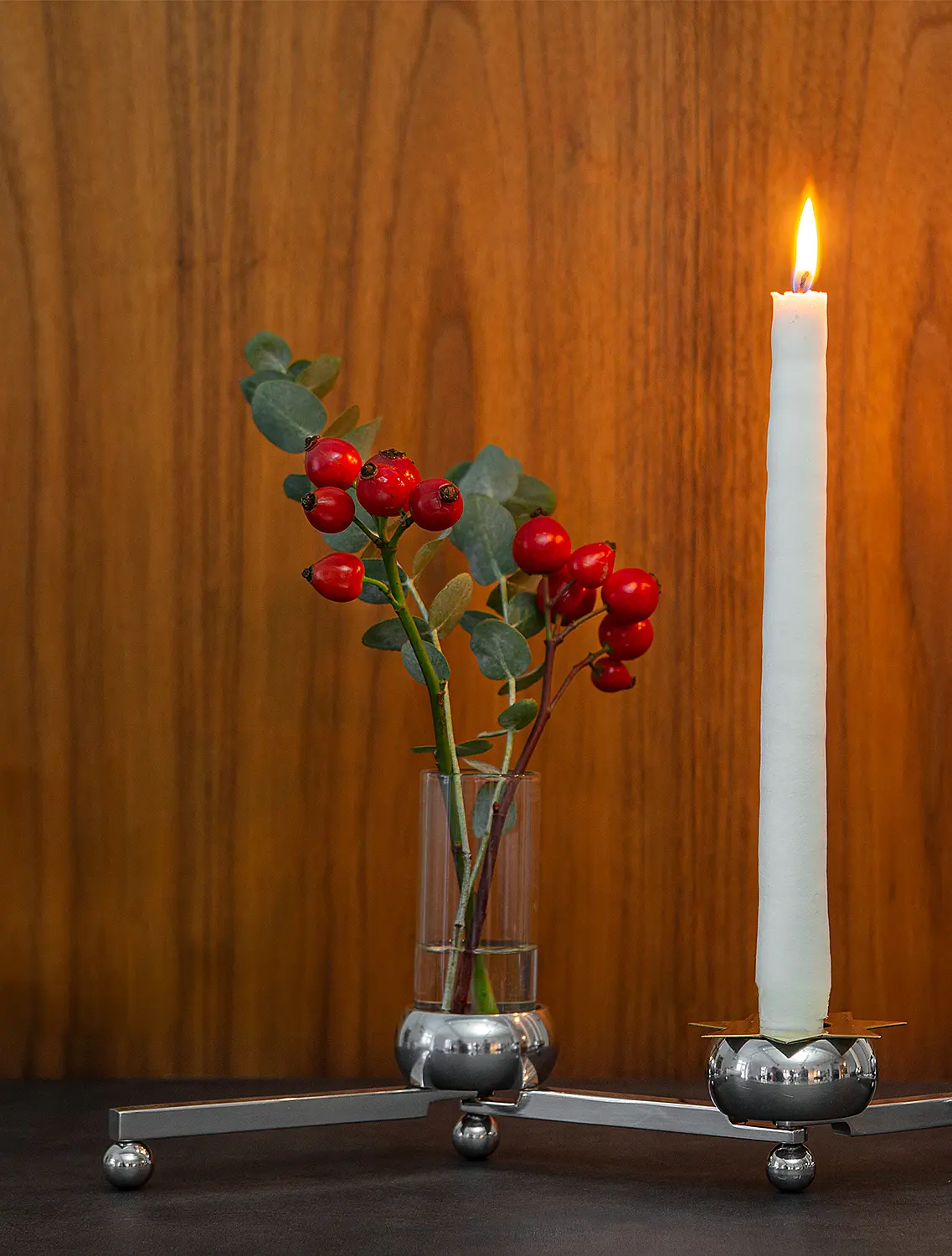 Подсвечник с колбами для цветов Constella, 14x15 см