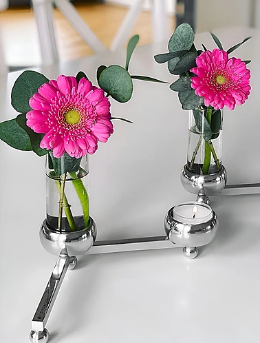 Подсвечник с колбами для цветов Constella, 14x15 см