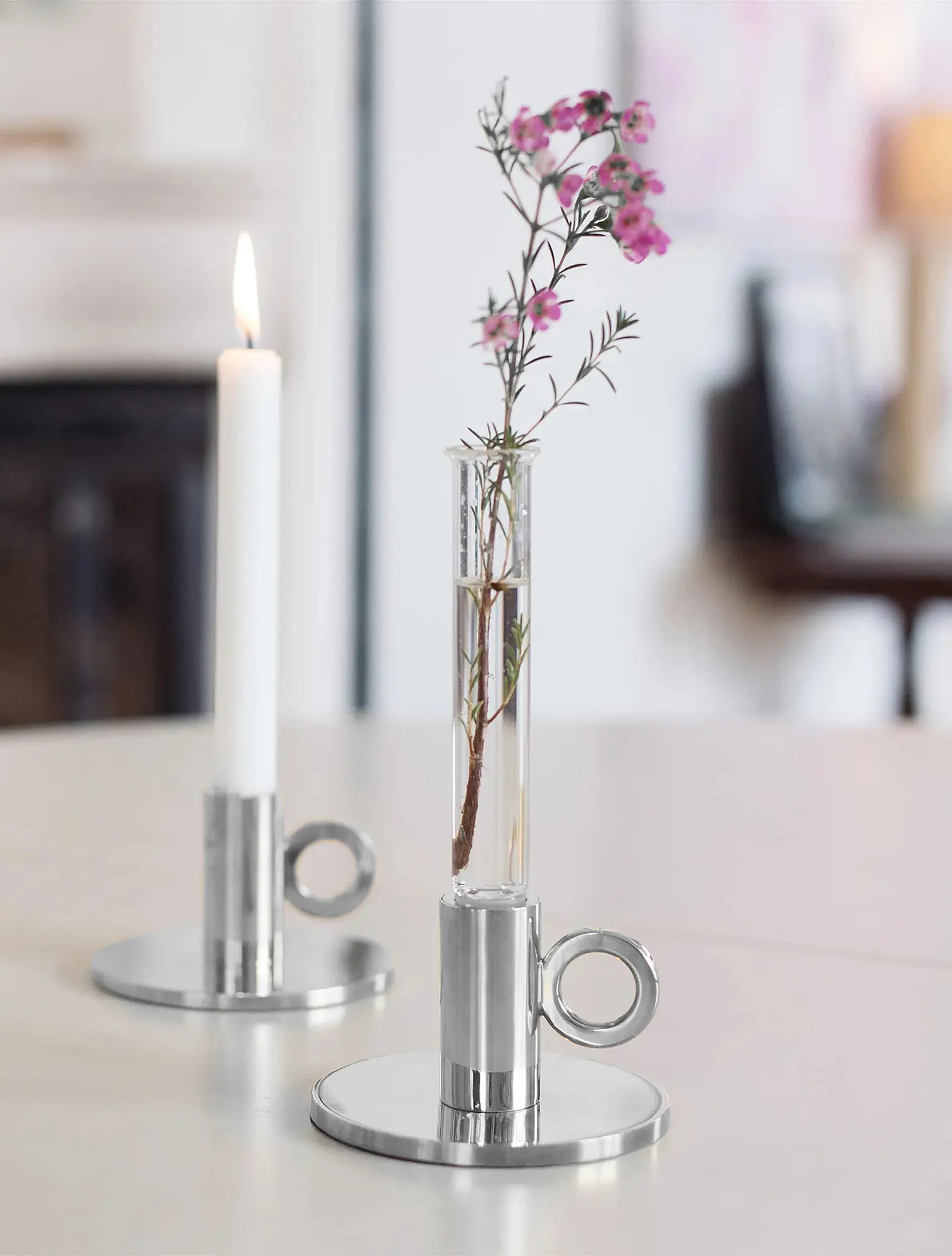 Подсвечник с колбой для цветов Vesper, 23 см