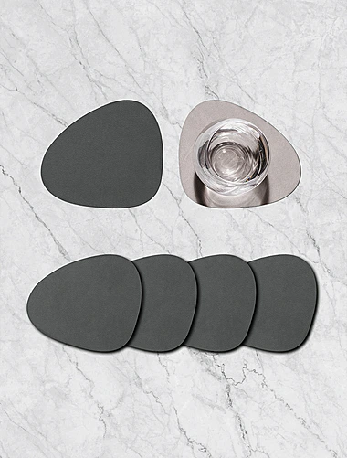 Подставка под стаканы и кружки Curve Anthracite, 11x13 см