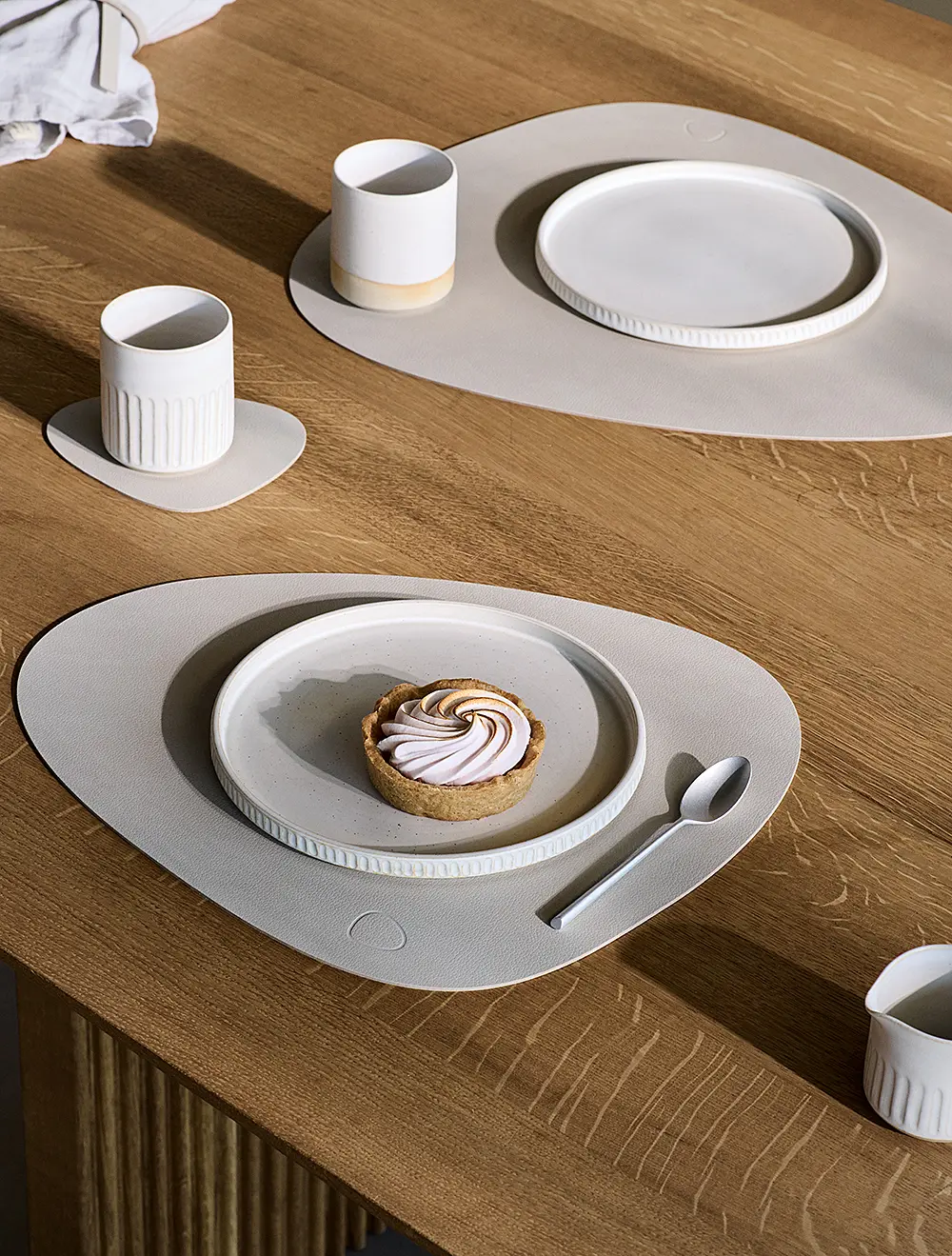 Подставка под стаканы и кружки Curve Oyster White, 11x13 см