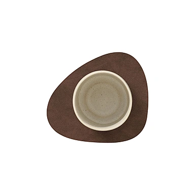 Подставка под стаканы и кружки Curve Dark Brown, 11x13 см
