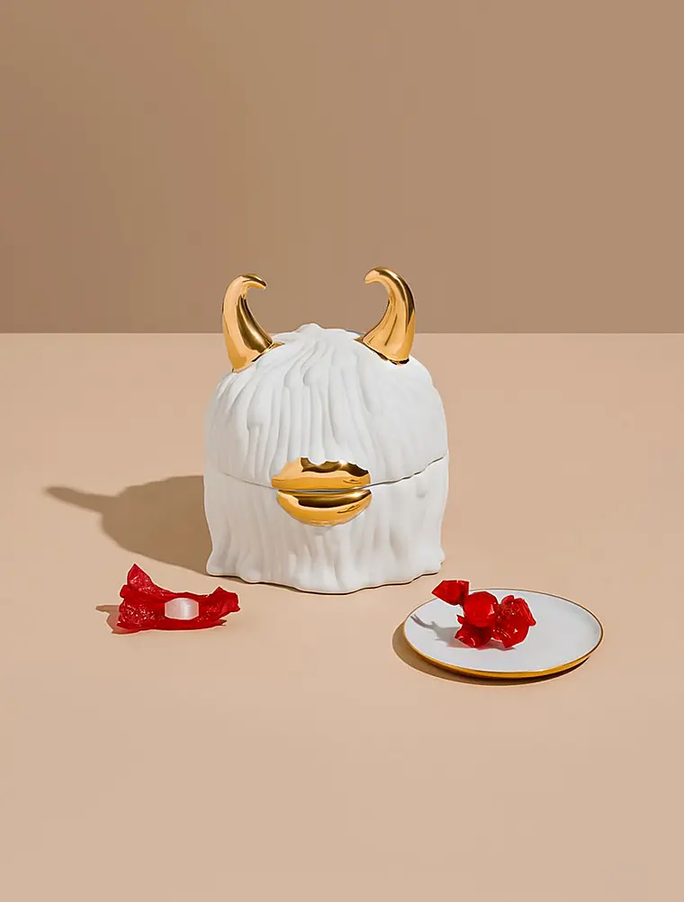 Набор из 4 мини-тарелок в декоративной ёмкости Haas Lynda, 11 см от L'Objet