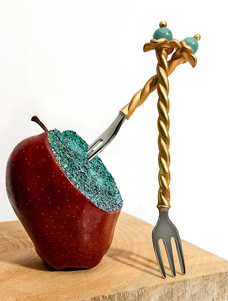 Набор из 4 десертных вилок Venise, 10 см от L'Objet