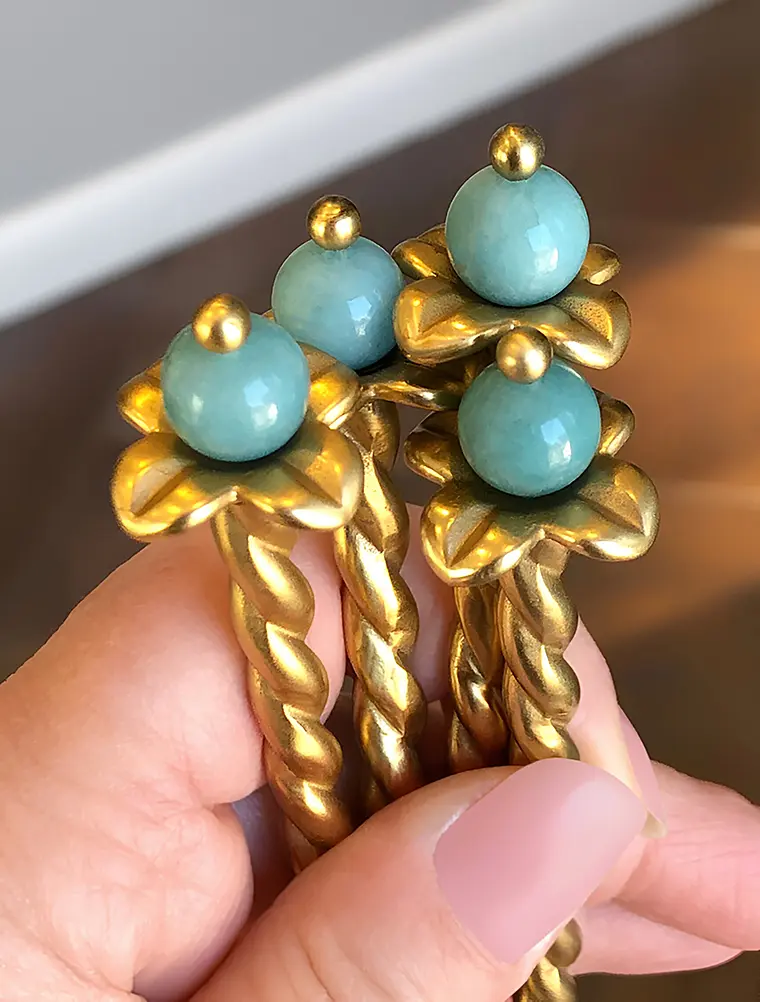 Набор из 4 десертных вилок Venise, 10 см от L'Objet