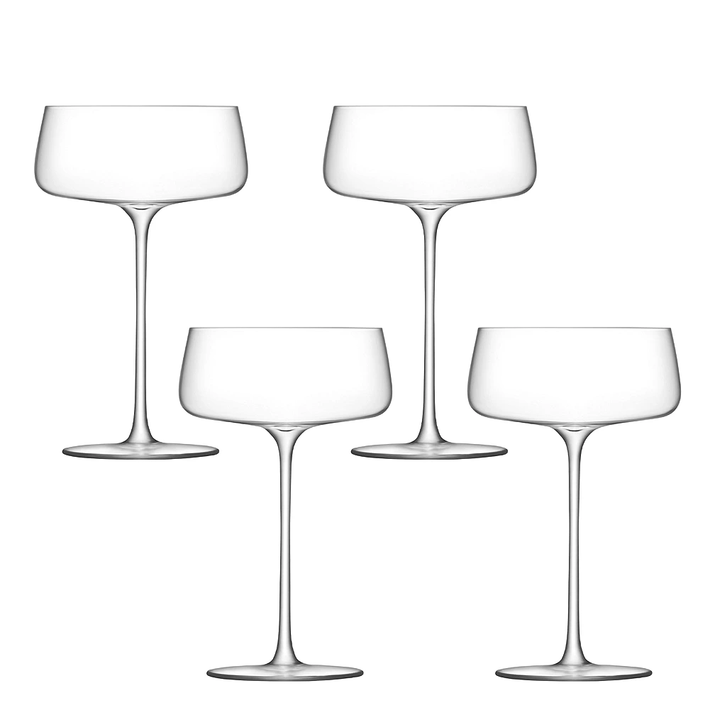 Набор из 4 бокалов для шампанского и мартини Metropolitan, 300 мл от LSA International